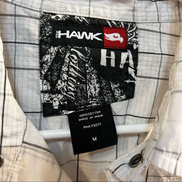Tony Hawk Men’s Short Sleeve Button Down Shirt w/ Snap Buttons Size Medium - Picture 5 of 8